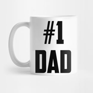 #1 Dad (Number One Dad) Black Bold Mug